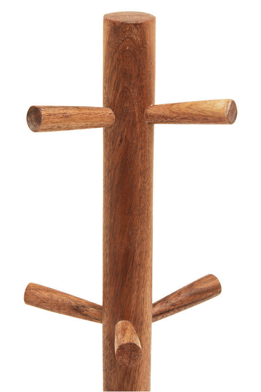 Monzaro Acacia Wood and White Marble Mug Tree