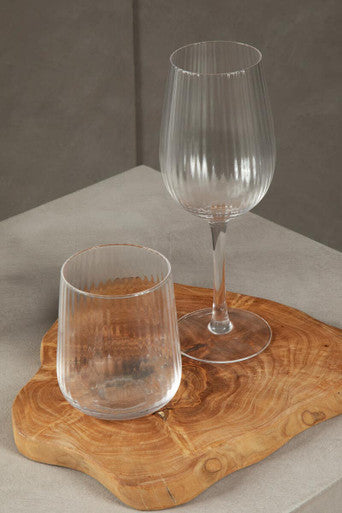 Lyle Clear Fluted Wine Glasses — Set of 4