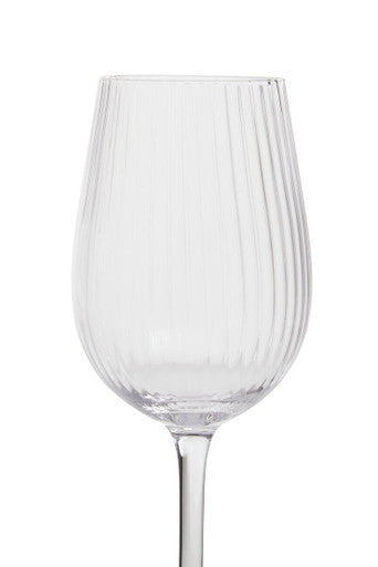 Lyle Clear Fluted Wine Glasses — Set of 4