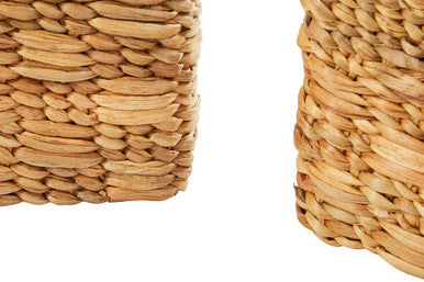 Lidi Natural Water Hyacinth Storage Baskets — Set of 3