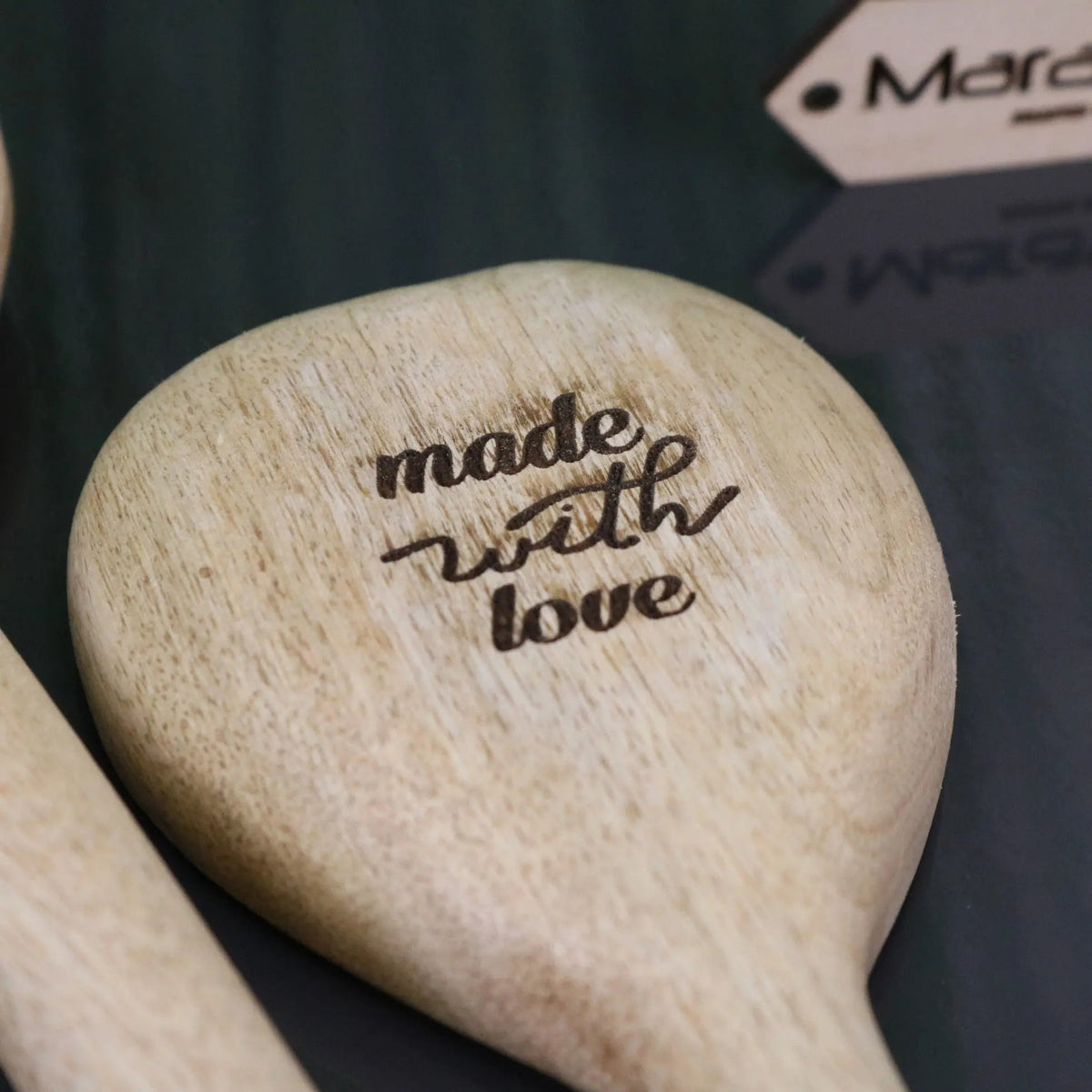 Marula Heart Mango Wood Spoons — Set of 2