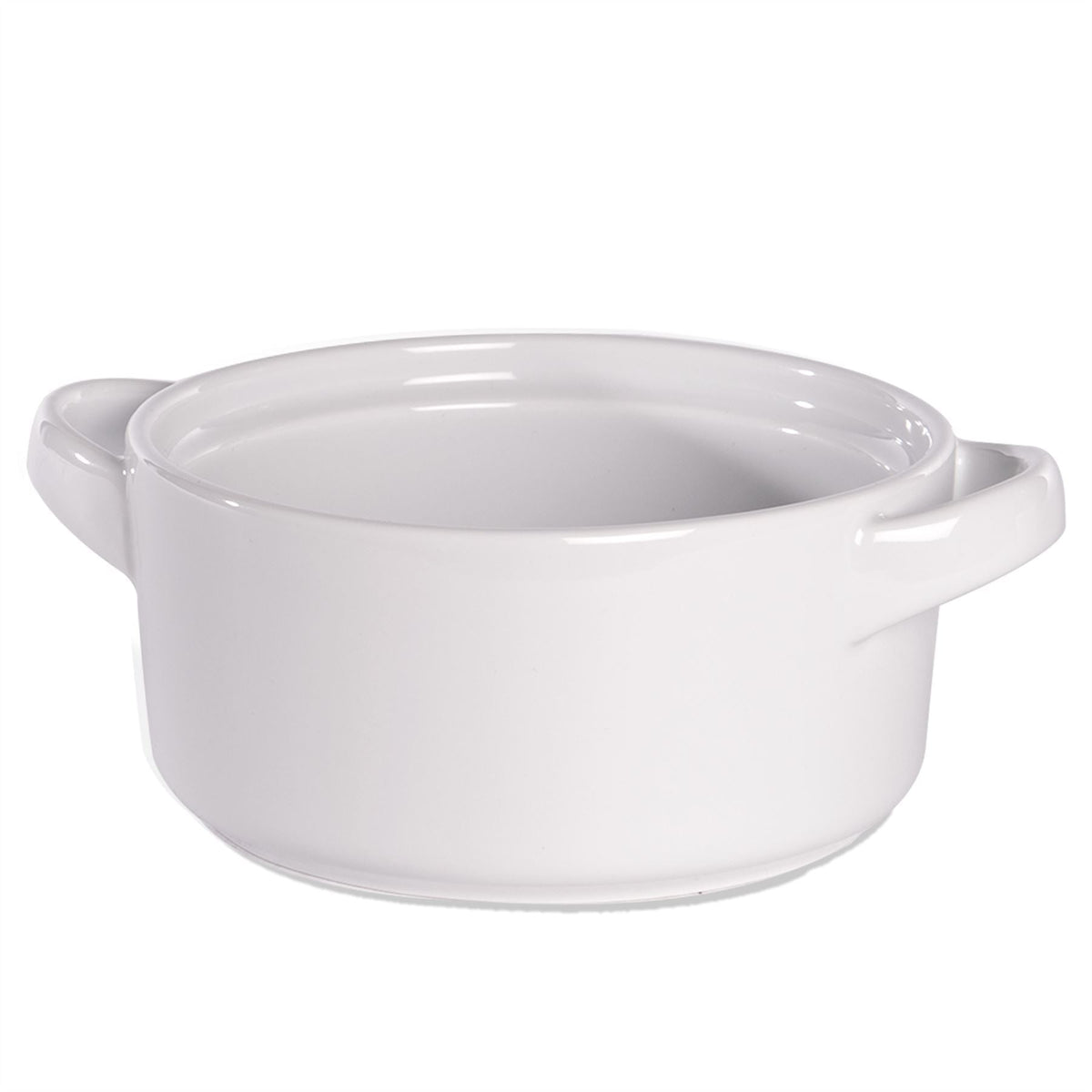 Country Ceramic Soup Bowls with Handles — Set of 4