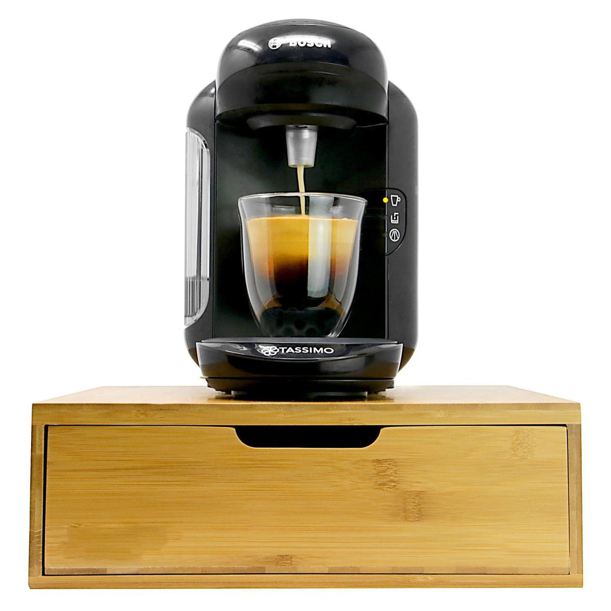 Bamboo Coffee Pod Drawer — Tassimo