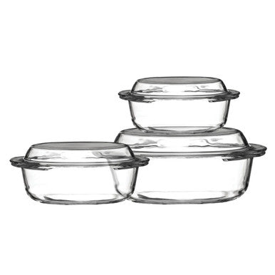 Ovenlove Glass Casserole Dishes — Set of 3