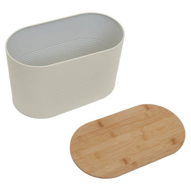 Alton Cream Bread Bin with Bamboo Lid