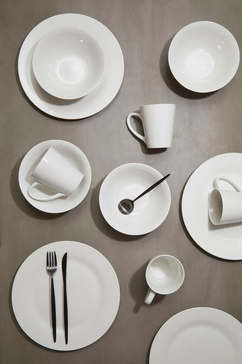 Elmira White Porcelain Dinner Set — 12 Pieces