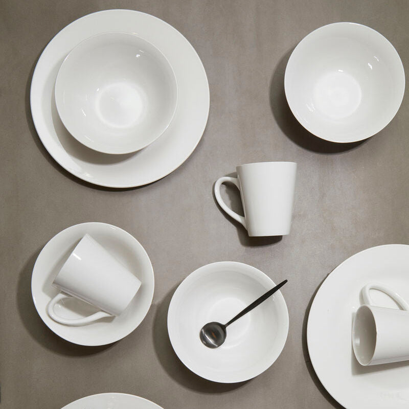 Elmira White Porcelain Dinner Set — 12 Pieces
