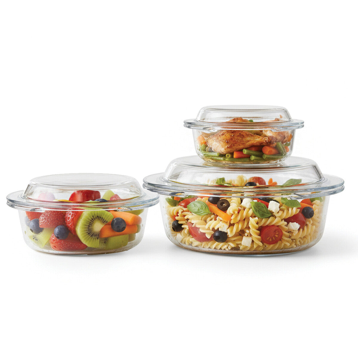 Ovenlove Glass Casserole Dishes — Set of 3