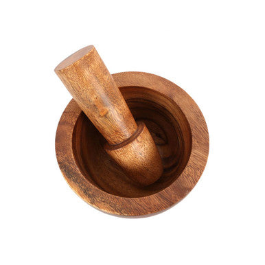 Kora Acacia Wood Mortar & Pestle