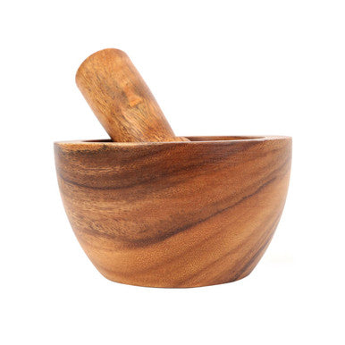 Kora Acacia Wood Mortar & Pestle