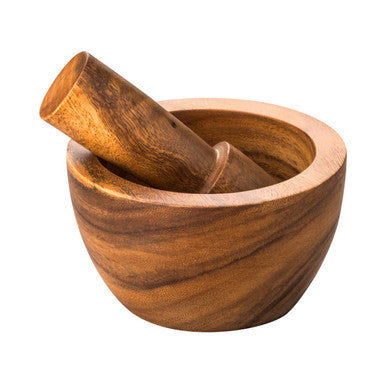 Kora Acacia Wood Mortar & Pestle