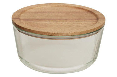 Freska Glass Storage Container with Acacia Lid — 1.65L