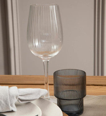 Lyle Clear Fluted Wine Glasses — Set of 4