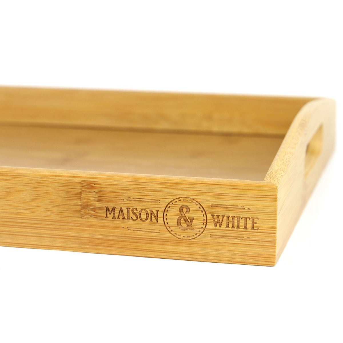 Bamboo Serving Trays — Set of 3