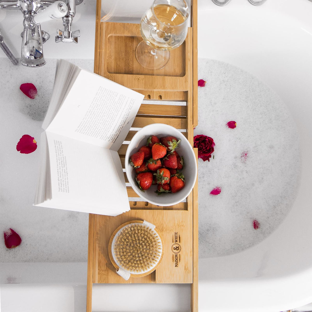 Extendable Bamboo Bath Caddy