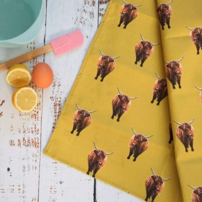 Tracey Cooper Highland Cow Tea Towel