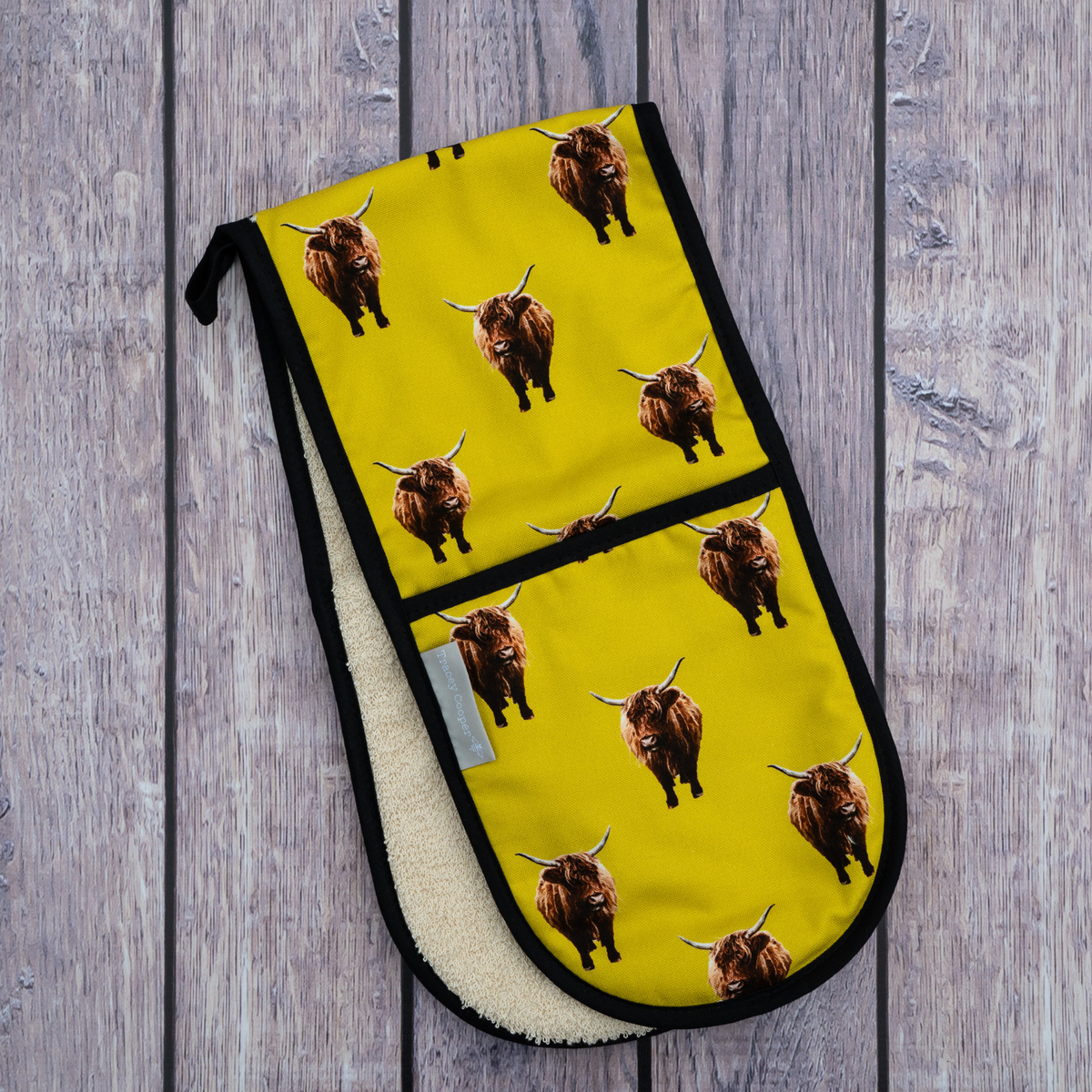 Tracey Cooper Highland Cow Double Oven Gloves