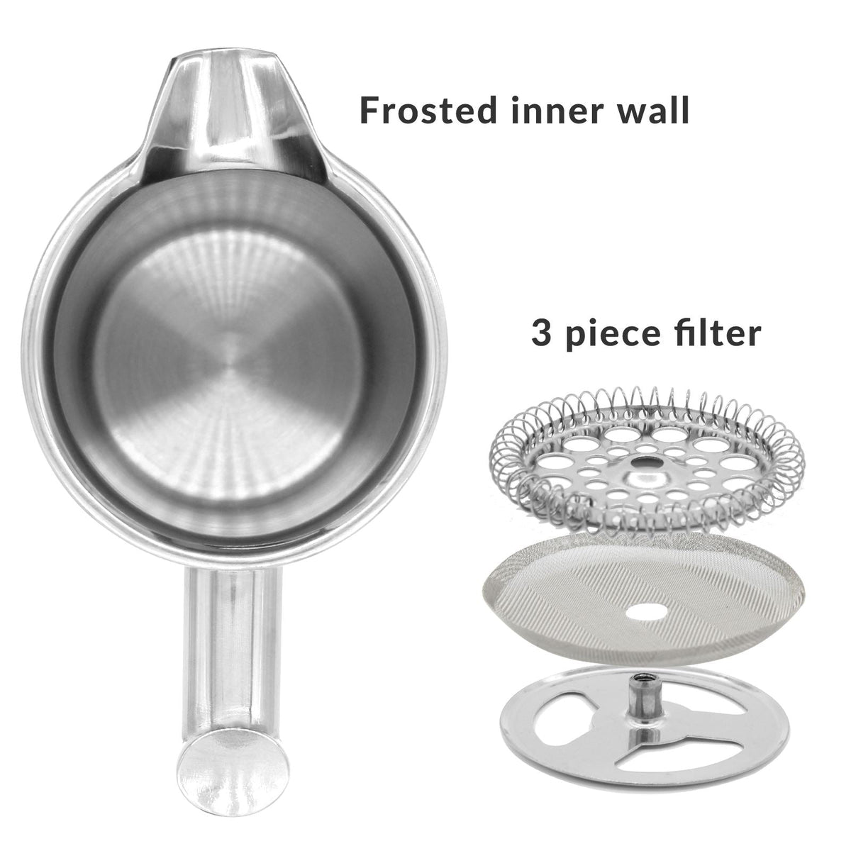 Stainless Steel Cafetière — 1 Litre