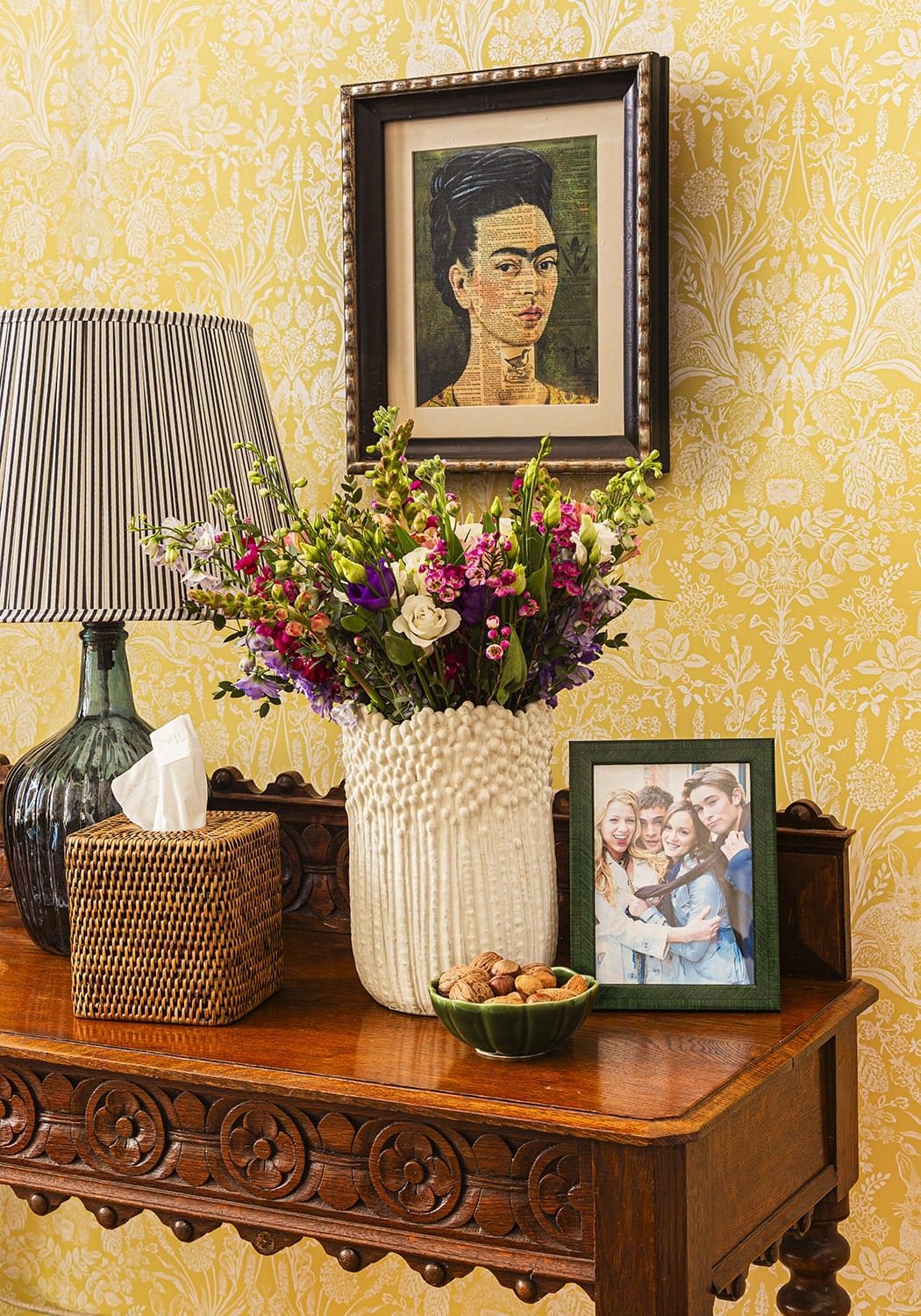 Brown Rattan Tissue Box Cover
